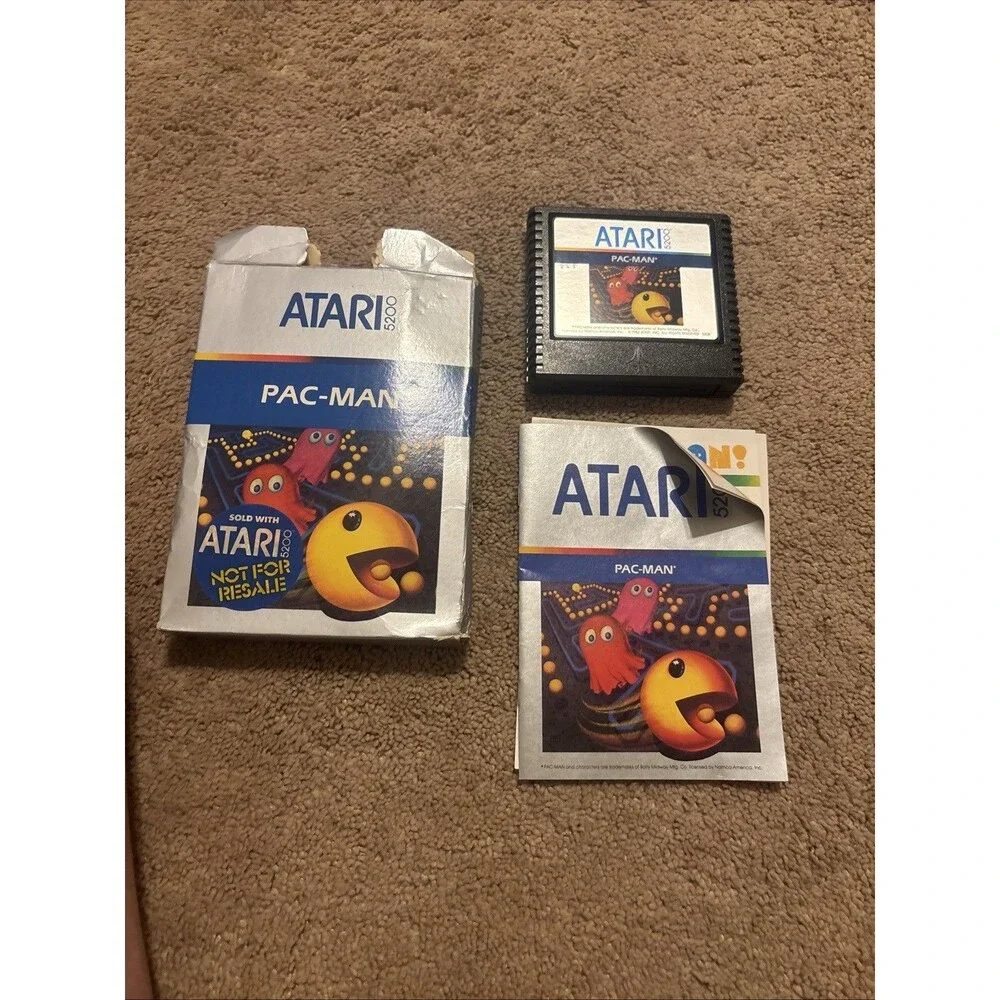 PAC-Man Atari 5200 Box Manual And Cartridge